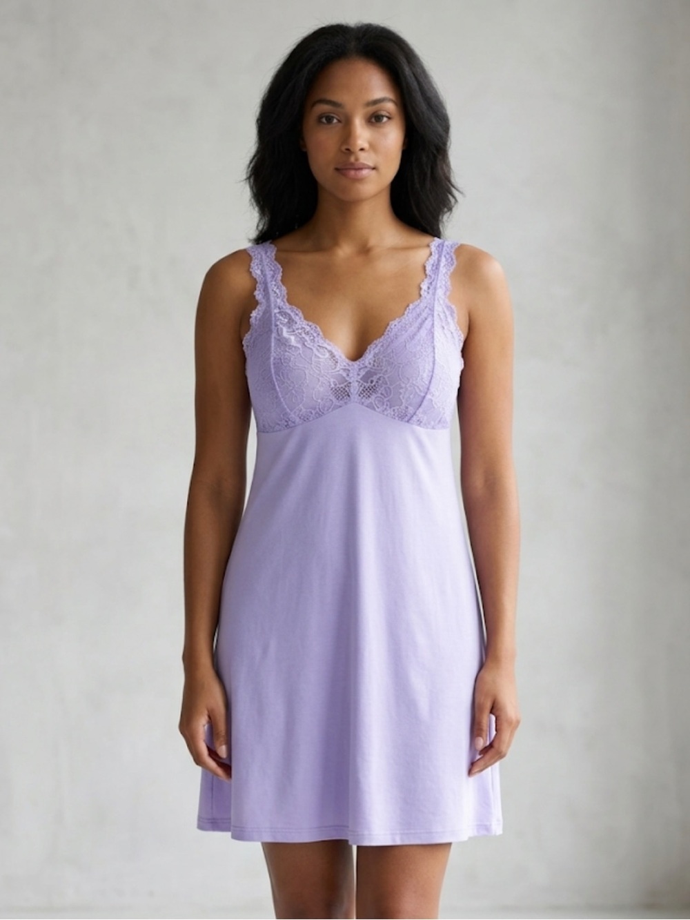 Flora Nikrooz Lavender Lace Nightgown Size Large | Coquette Sleepwear |Romantic